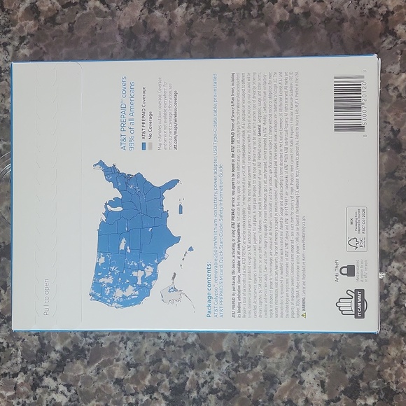 AT & T Calypso PRE-PAID 5.5" display, rear camera 16GB android new sealed box - Picture 6 of 9